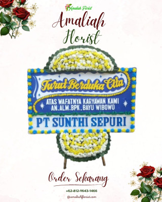 Papan Bunga Duka di Kunjung Mae